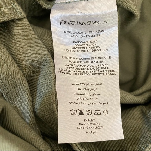 Jonathan Simkhai Glendon Stretch Cotton Pants - Picture 8 of 9